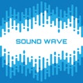 Sound wave background in flat style design. Electronic music abstract pattern. Royalty Free Stock Photo