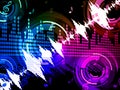 Sound Wave Background Means Audio Amplifier Or Music Mixer Royalty Free Stock Photo