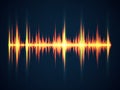 Sound wave background. Music sound digital equalizer wireframe electricity technological waves for studio digital Royalty Free Stock Photo