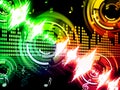 Sound Wave Background Shows Audio Analyzer Or Audio Frequency Royalty Free Stock Photo