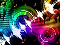 Sound Wave Background Shows Beats Spectrum Technology Royalty Free Stock Photo