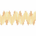 sound wave on a black HUD graphics chart or waveform of multicolored multiple vertical lines or bar