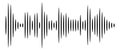 Sound wave. Black music track. Stereo signal form, digital equalizer waveform, tune beat, abstract voice vibration Royalty Free Stock Photo