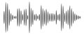 Sound wave. Black music track. Stereo signal form, digital equalizer waveform, tune beat, abstract voice vibration record, single Royalty Free Stock Photo