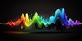 A sound wave, colorful, desktop, multicolor, technology, audio, frequency, wavelength Royalty Free Stock Photo