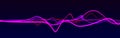 Sound wave element. Abstract blue digital equalizer. Big data visualization. Dynamic light flow. 3d rendering Royalty Free Stock Photo
