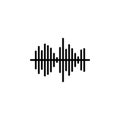 Sound Wave from Equalizer Flat Vector Icon Royalty Free Stock Photo