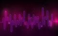 Sound wave equalizer. Music abstract background. Equalizer for music. Dynamic colorful particles sound wave. Cool Sound Freque. Royalty Free Stock Photo