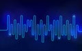 Sound wave equalizer. Music abstract background. Equalizer for music. Dynamic colorful particles sound wave. Cool Sound Freque. Royalty Free Stock Photo