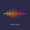 Sound wave equalizer. Vector illustration on dark background