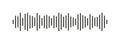 Sound wave icon. Audio and radio. Soundwave for voice, music and podcast. Frequency of signal of song. Waveform of sound wave.