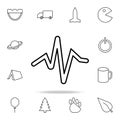 sound wave icon. Detailed set of simple icons. Premium graphic design. One of the collection icons for websites, web design, Royalty Free Stock Photo