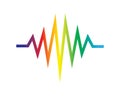 sound wave ilustration logo. Royalty Free Stock Photo