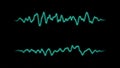 Sound wave line signal. Waveform audio spectrum. FUI, HUD element