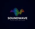 Sound wave logo design. Music frequency vector design Royalty Free Stock Photo