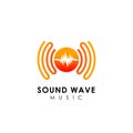 sound wave logo design. music logo icon design Royalty Free Stock Photo