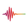 SOUND WAVE LOGO TEMPLATE VECTOR ICON ILLUSTRATION Royalty Free Stock Photo