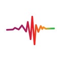 SOUND WAVE LOGO TEMPLATE VECTOR ICON ILLUSTRATION Royalty Free Stock Photo