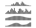 Sound wave or sound message. Set of music, podcast, radio shapes.