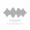 Sound wave. Monochrome soundwave icon, logo