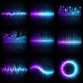 Sound wave, music audio equalizer frequency Royalty Free Stock Photo