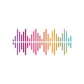 sound wave music logo vector