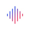 Sound wave pixel perfect gradient linear ui icon Royalty Free Stock Photo