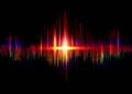 Sound wave rhythm background. Spectrum color digital Sound Wave equalizer, technology and earthquake wave concept, music design