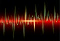 Sound wave rhythm background. Spectrum color digital Sound Wave equalizer, technology and earthquake wave concept, music design Royalty Free Stock Photo