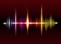 Sound wave rhythm background. Spectrum color digital Sound Wave equalizer, technology and earthquake wave concept, music  design Royalty Free Stock Photo