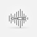 Sound Wave with Screwdriver line vector icon or sign