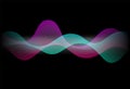 Sound wave. Speacking waveform. Music equalizer. Vector illustration. Royalty Free Stock Photo