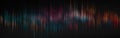 Sound wave with spectral colours. Abstract image of musical equalizer. Colorful equalizer on black background Royalty Free Stock Photo