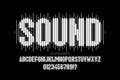 Sound wave style font Royalty Free Stock Photo