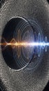Sound wave technology speaker closeup Royalty Free Stock Photo
