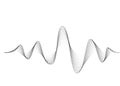 Sound wave vector background. Audio music soundwave. Voice frequency form illustration. Vibration beats in waveform