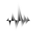 Sound wave vector background. Audio music soundwave. Voice frequency form illustration. Vibration beats in waveform Royalty Free Stock Photo