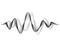 Sound wave vector background. Audio music soundwave. Voice frequency form illustration. Vibration beats in waveform Royalty Free Stock Photo