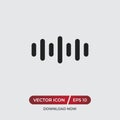 Sound wave vector icon in modern design style for web site and mobile app
