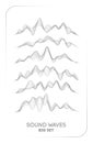Sound wave vector . Vector music voice vibration, song waveform digital spectrum, audio pulse and waveform frequency