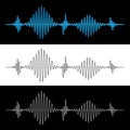 Sound Wave Vibration Signal Vector Illustration