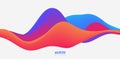 Sound wave visualiztion. 3D colorful solid waveform. Voice sample pattern. Royalty Free Stock Photo
