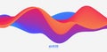 Sound wave visualiztion. 3D colorful solid waveform. Voice sample pattern. Royalty Free Stock Photo