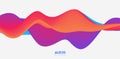 Sound wave visualiztion. 3D colorful solid waveform. Voice sample pattern. Royalty Free Stock Photo