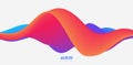 Sound wave visualiztion. 3D colorful solid waveform. Voice sample pattern. Royalty Free Stock Photo