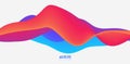 Sound wave visualiztion. 3D colorful solid waveform. Voice sample pattern. Royalty Free Stock Photo