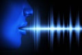 Sound wave of voice Royalty Free Stock Photo