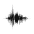 Sound wave. Voice recording concept and music recording concept. Amplitude of analog audio wave Royalty Free Stock Photo