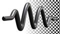 Sound waves, audio waves, frequency waves, sound symbol, wave icon, audio signal png transparent image Generative AI