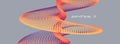 Sound waves. Big data visualization. Array with dynamic particles. Abstract grid design. 3d vector illustration for science or Royalty Free Stock Photo